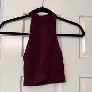 Free People Wine Crop Top size XS
